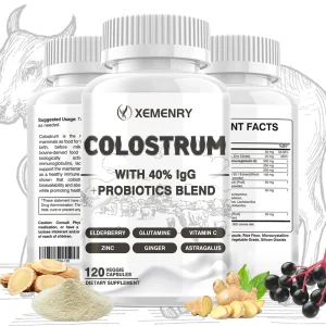 Colostrum Capsules – Gut, Immune & Skin Support (120 Ct, 40% IgG)