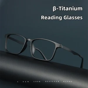 Men's Ultralight Titanium Photochromic Reading Glasses – Anti-Blue Light & Radiation Protection