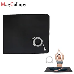 Grounding Mat for EMF Recovery & Yoga with Coiled Grounding Cord